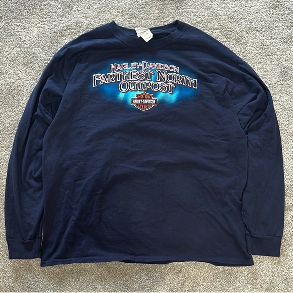 Vintage Harley Davidson Alaska Long Sleeve Shirt - Picture 2 of 5
